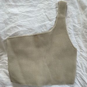 Aritzia one shoulder crop top